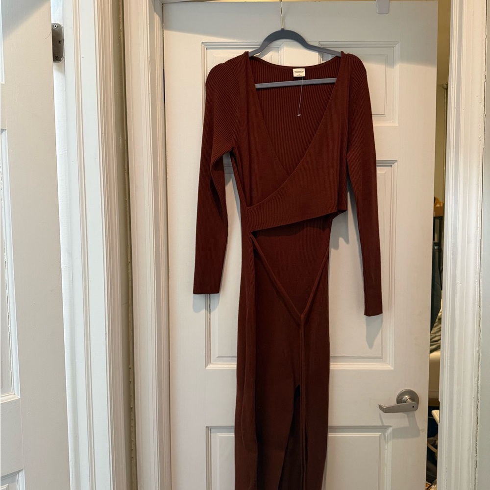 Abercrombie & Fitch Deep Brown Long Sleeve Dress
